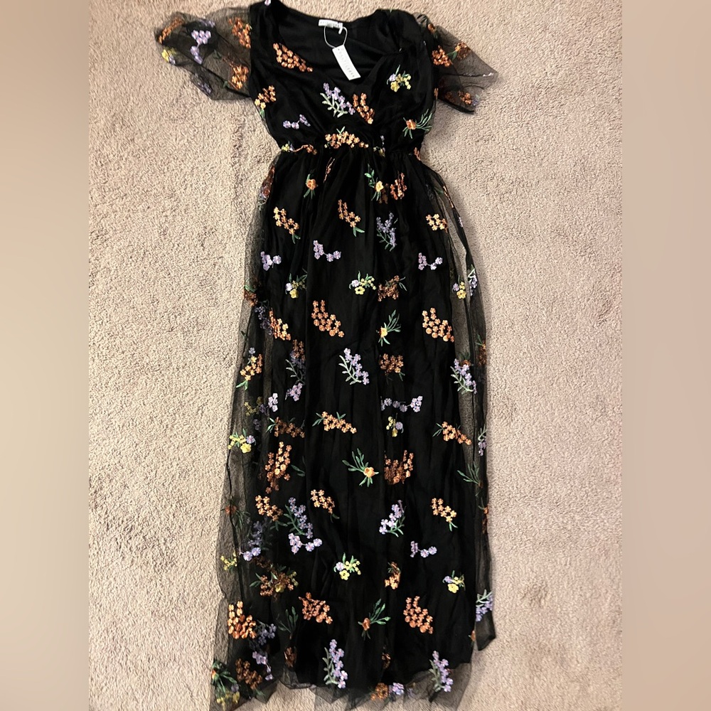 Baltic Born Marseille Embossed Maxi Dress - Size Small